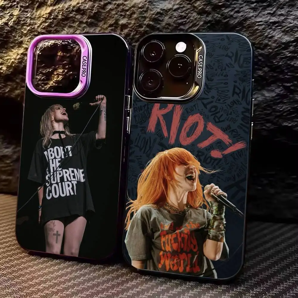 

H-Hayley Williams Phone Case Gradient Silver Case For iPhone 17,16,15,14,12,13,11 Plus,Pro Max,XS