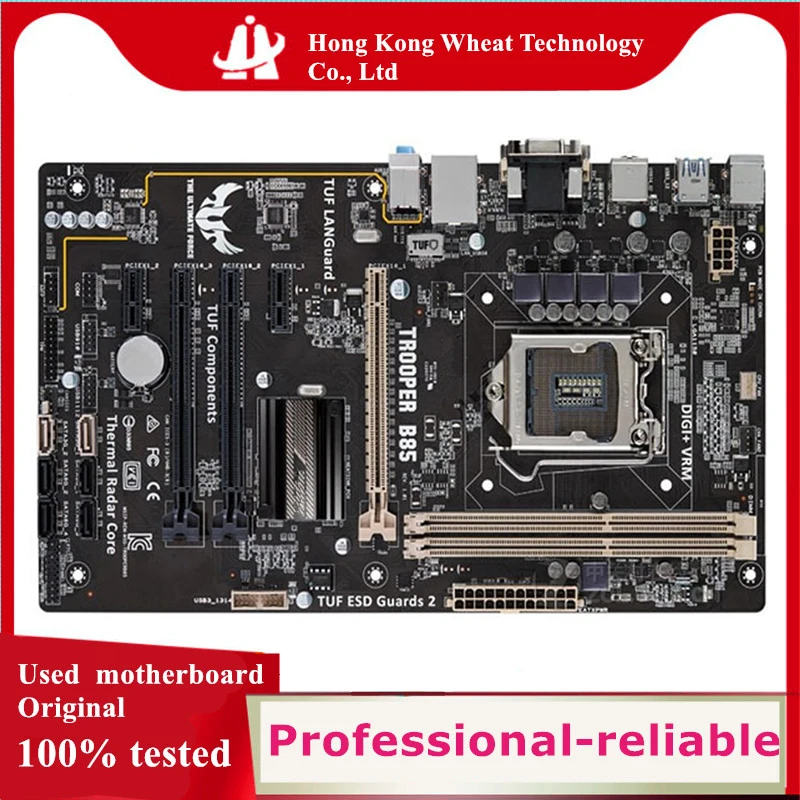 For Intel B85 TROOPER B85 motherboard Used original LGA 1150 LGA1150 DDR3 16GB USB2.0 USB3.0 SATA3 Desktop Mainboard