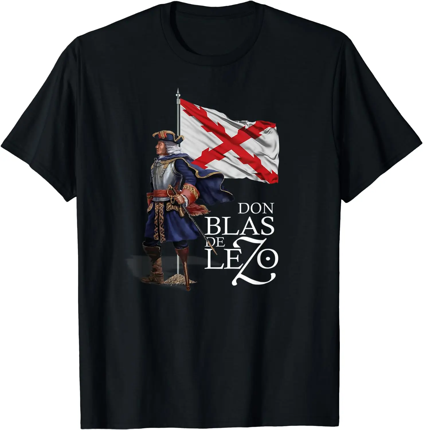 

Blas De Lezo, Cruz De Borgoña Men T-Shirt Short Sleeve Casual Cotton O-Neck Summer Men T Shirt