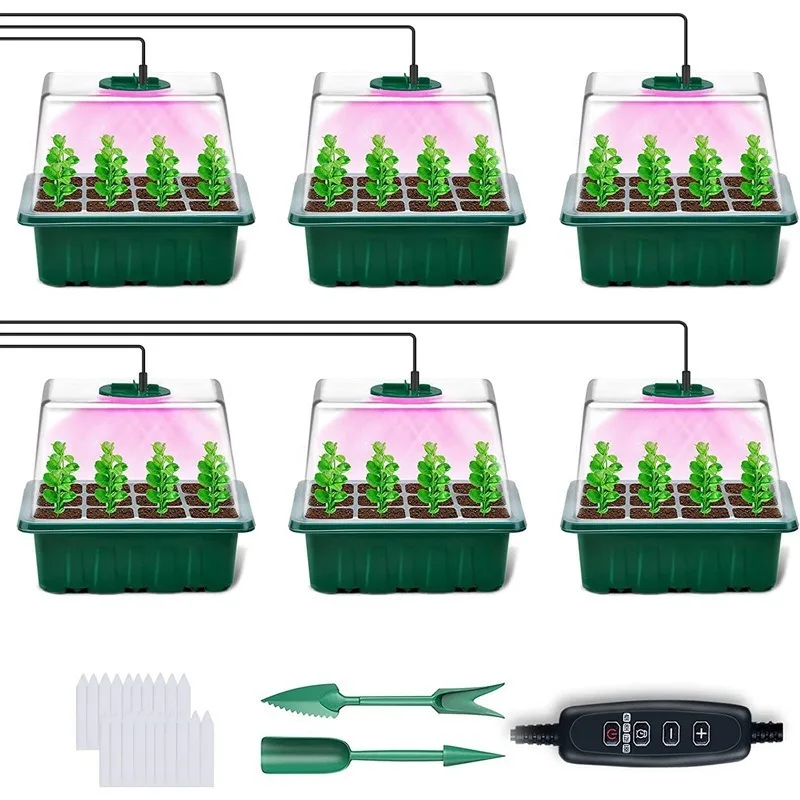 Thickened Bulb Nursery Set 3-piece Small Potted Plant Breathable Valve Seedling Box