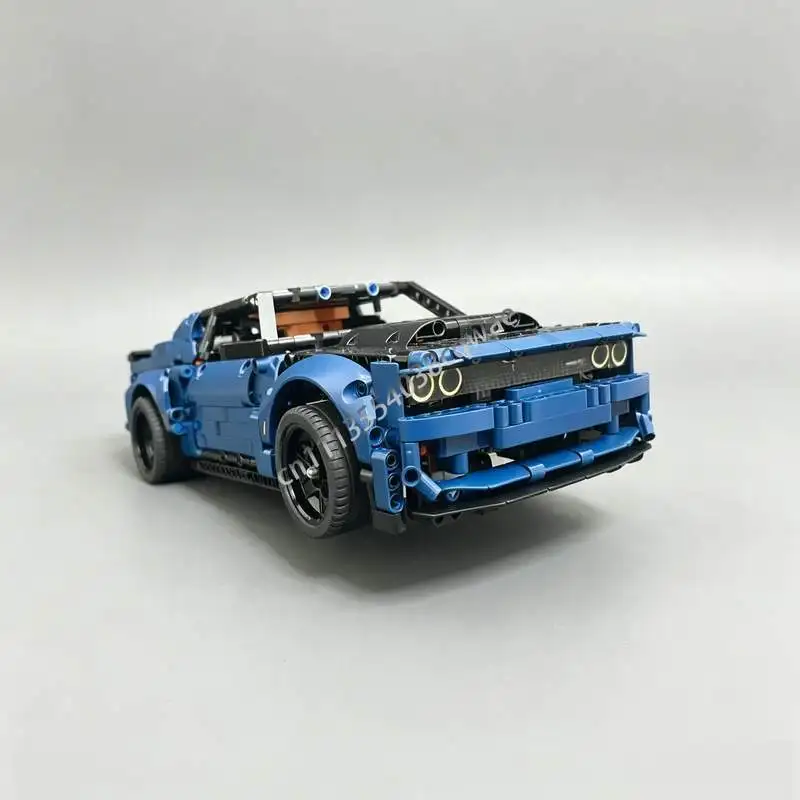 NEW 1312 PCS MOC Muscle Car Model Custom Puzzle DIY Creative Assembly Technical Building Blocks Toy Gift Collection Display Set