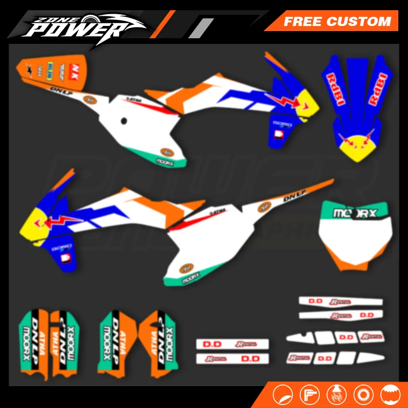 

Powerzone Custom Team Decals Stickers Kits for KTM 50 SX SXF 2016 2017 2018 2019 2020 2021 Customized Number 01