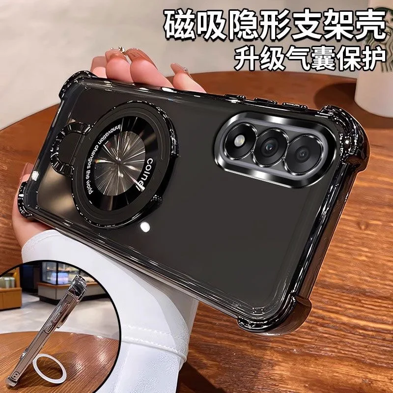 

Funda For OnePlus Nord 5 Ace5 Ultra Case Magnetic Holder Plating Airbag Soft Silicone Transparent Camera Protection Back Cover