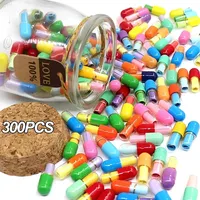 100/300pcs Tiny Message Capsule DIY Letter Love Friendship Letter Color Pills with Blank Paper Party Favor Valentine's Xmas Gift