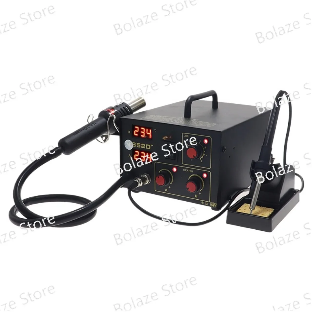 

2-in-1 anti-static soldering station Kada 852/852D+ dual display heat gun, electric soldering iron