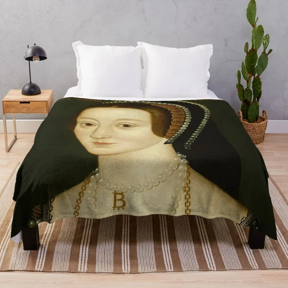 

Portrait of Anne Boleyn Queen of England The six Throw Blanket Comforter decorative Sofa Quilt For Baby Blankets