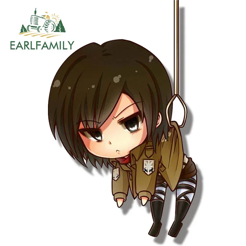 EARLFAMILY 13 سنتيمتر x 11.7 سنتيمتر ل أنيمي شخصية ميكاسا أكرمان ملصقات السيارات شخصية دراجة نارية اكسسوارات السيارات مائي أنيمي