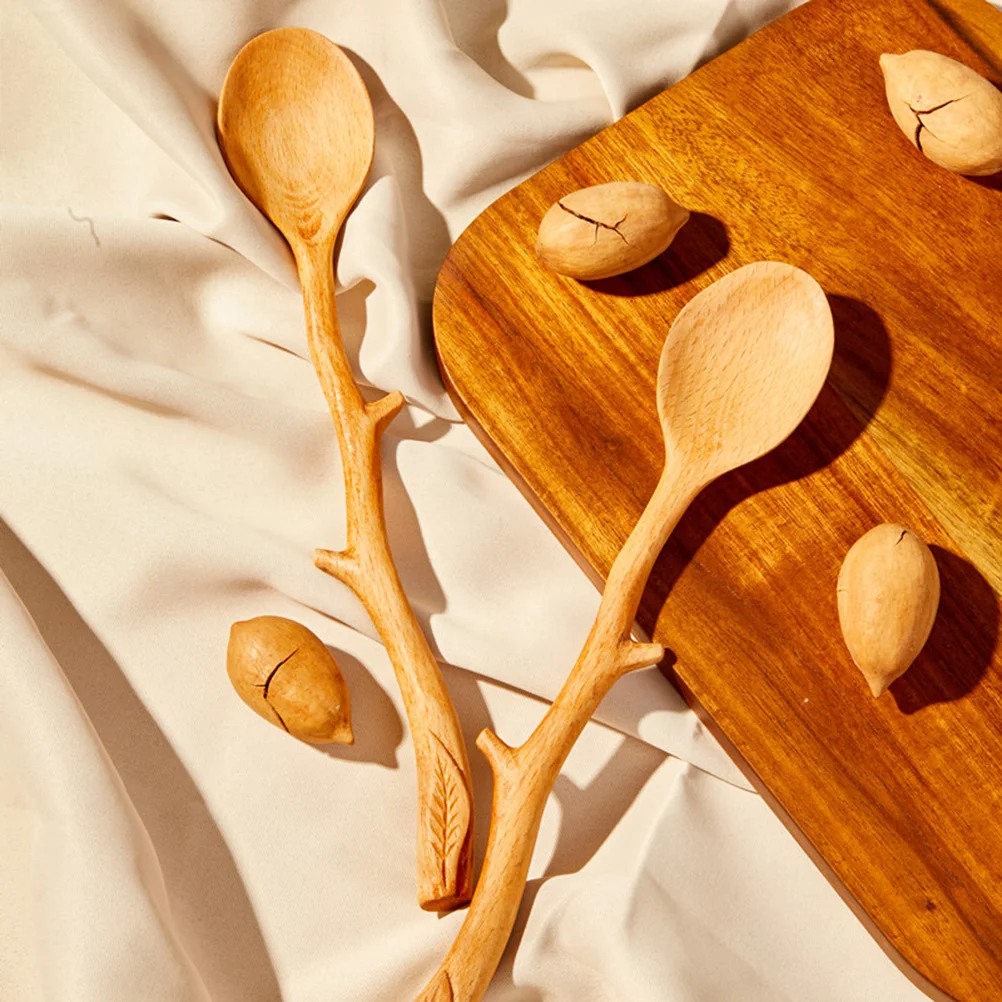 

Beech Coffee Spoon Wooden Spoons Reusable Smooth Lightweight Ideal Catering Food Service Picnics Buffets Everyday Use