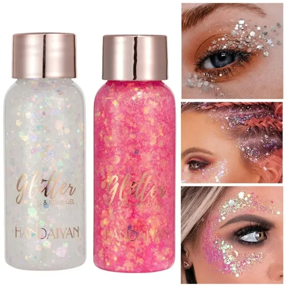 Coração Olho Glitter Solto Lantejoulas Creme, Jóias Diamante, Strass Prego, Corpo, Rosto Adesivos, Gel Art Maquiagem Decoração, Festa