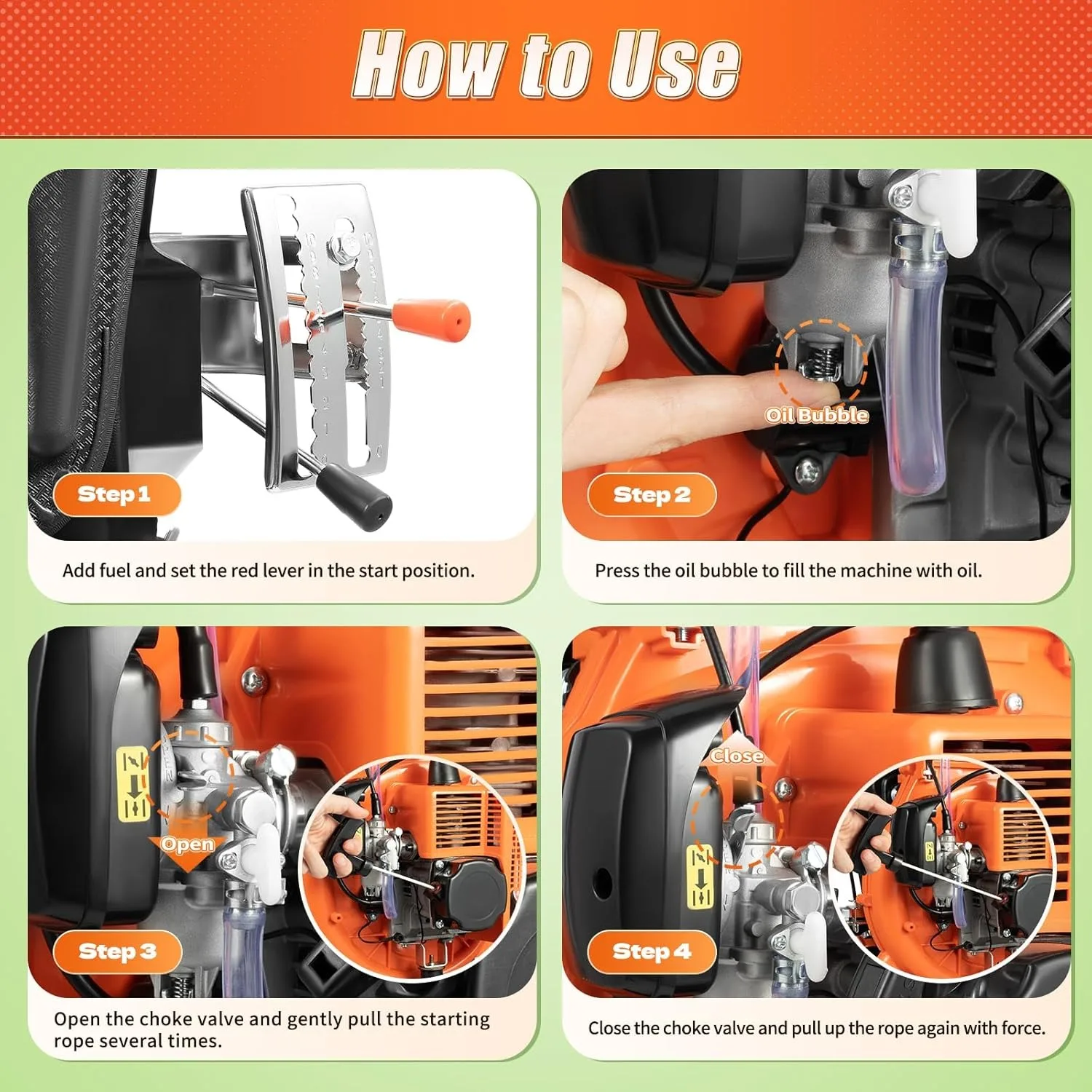 Backpack Fogger Sprayer, 3.7 Gal Gas Backpack Sprayer, 41.5CC 2 Stroke Powder and Liquid Mist Duster, Agricultural Gas Sprayer