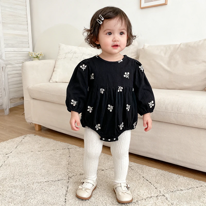 2026 neue Frühjahr 0-24 M Kleinkind Baby Mädchen Romper Koreanischen Stil Romper Baby Mädchen Stickerei Overall Infant Baby mädchen Kleidung