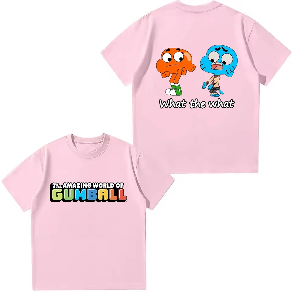 The Amazing World of Gumball Print Tshirt Toddler Girl Summer Short Sleeve Tops Boys Cartoon Graphic T Shirt Kids Casual T-shirt