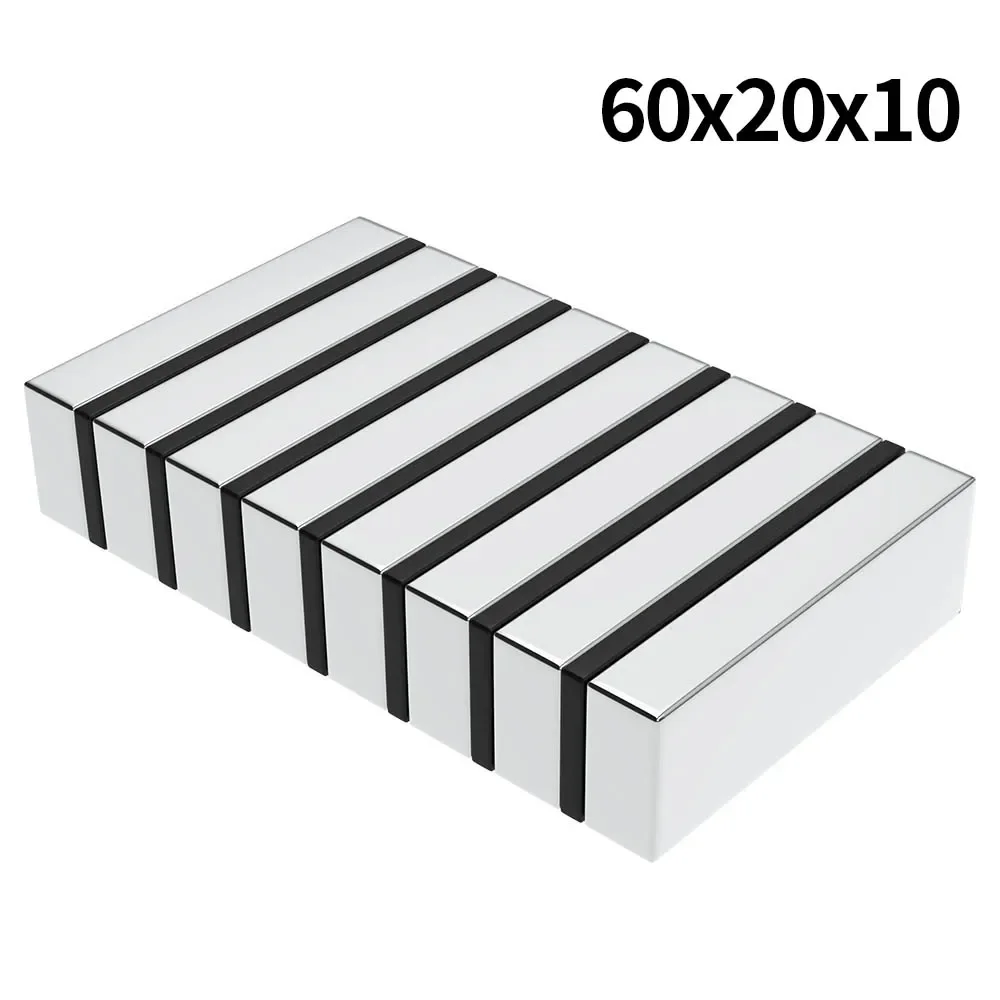 

60x20x10mm N35 Super Strong Neodymium Magnet Block NdfeB Powerful Permanent Magnetic imanes Refrigerator Magnets