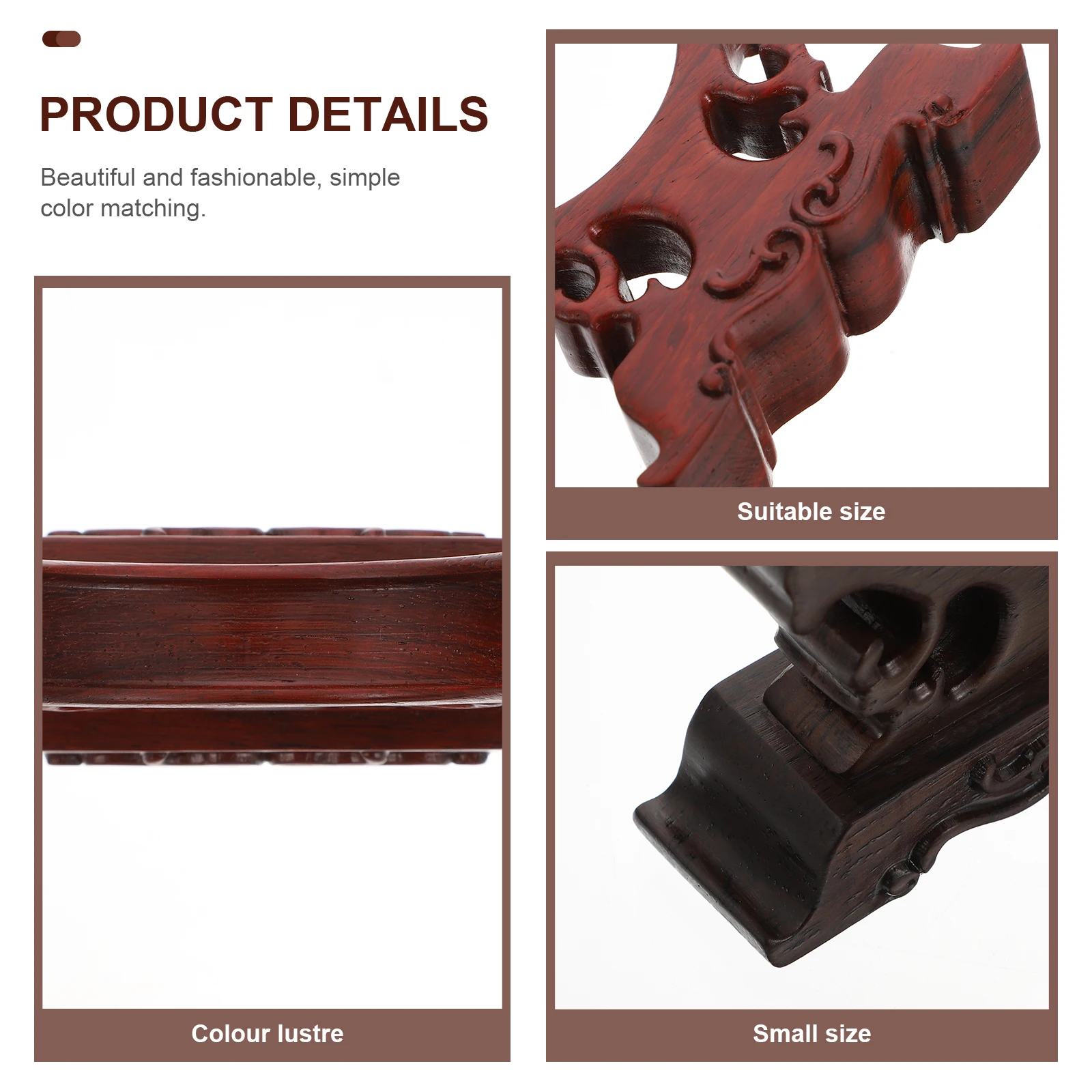 

2 Pcs Red Wood Bracelet Display St for Storage ganizer Smooth Surface Showing Rack Jewelry Packaging Tools Display Holder