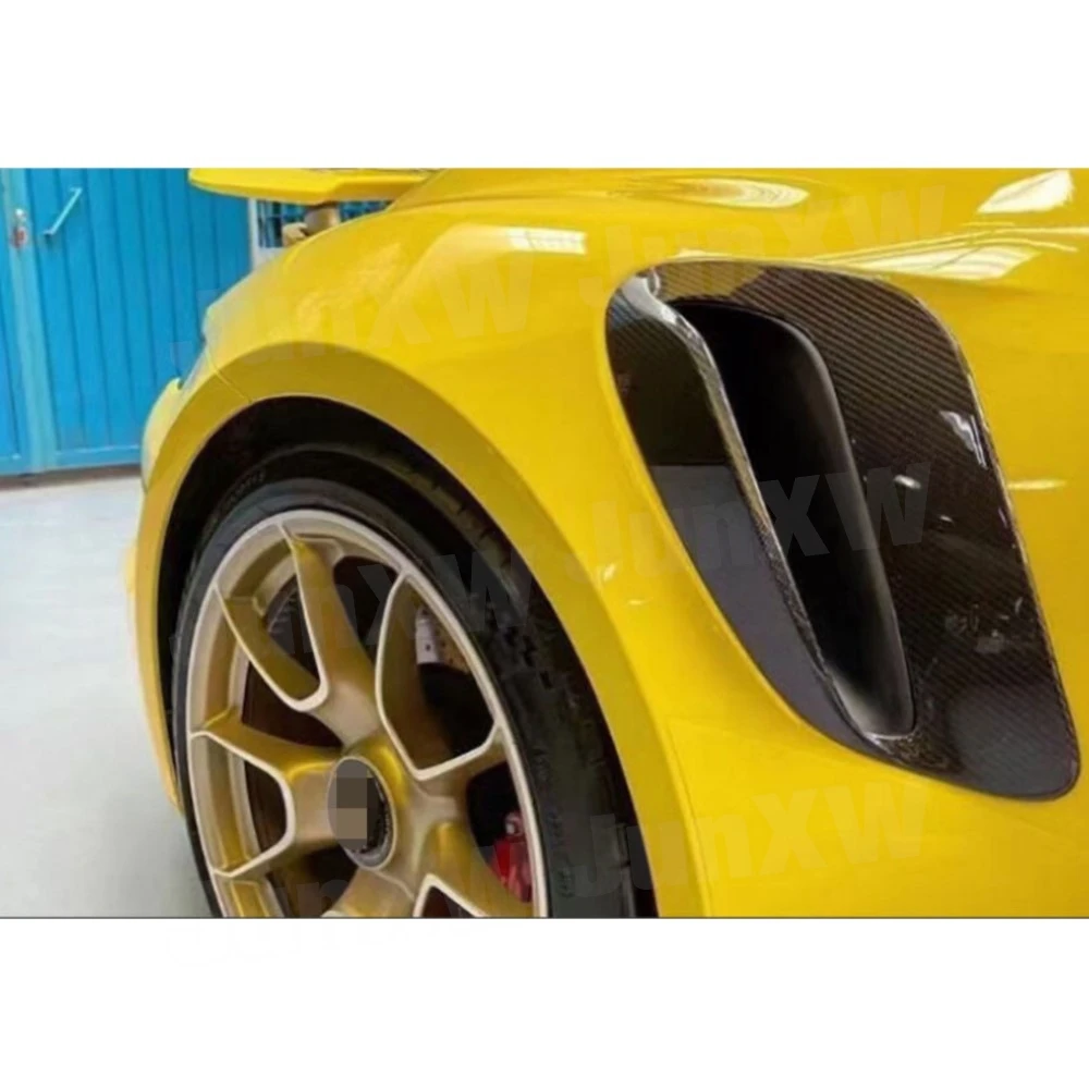 Dry Carbon Fiber Rear Side Fender Air Vent Trim for Porsche 911 992 2019-2022 FRP Rear Air Inlet Trims Decorative Sticker kits