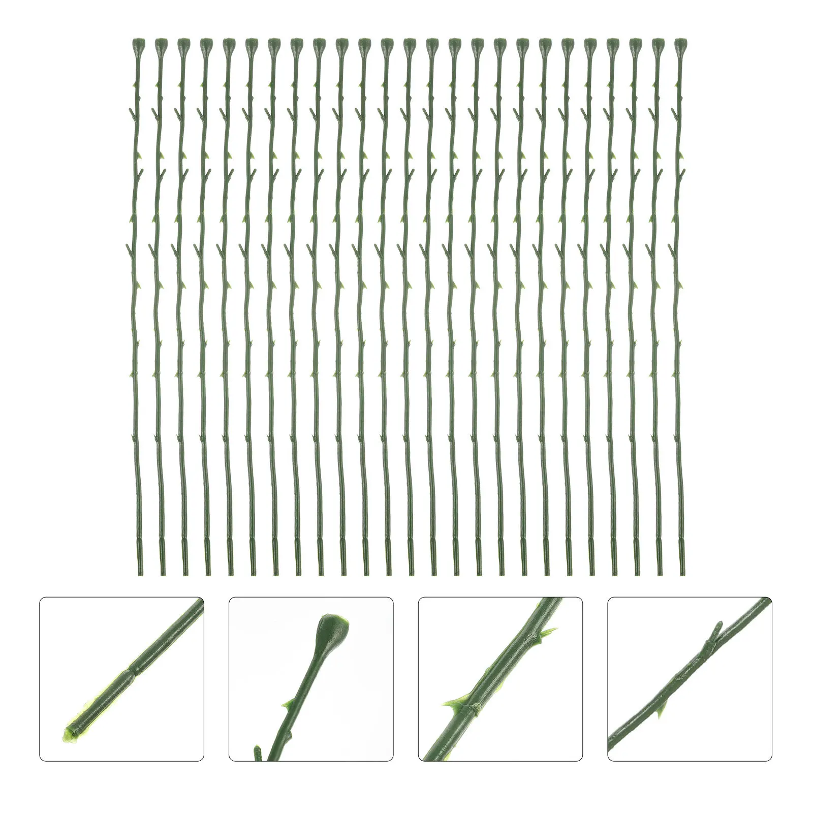 50 قطعة من إكسسوارات جذع الورد، سلك حديد بلاستيكي مرن، جذع زهور، مشغولات يدوية، زهور صناعية، أسلاك ربط ذاتية الصنع