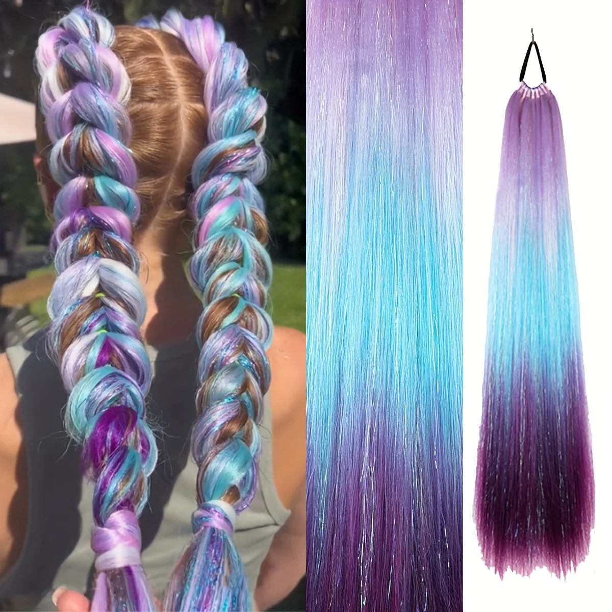 Ombre Hair Extensions Hair Tinsel 26\