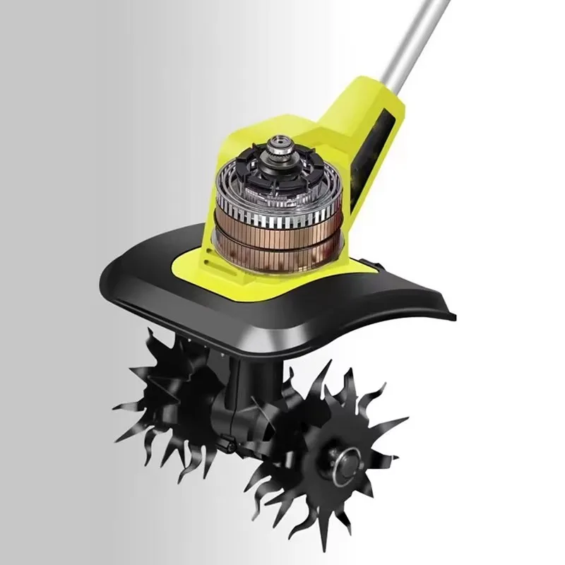ZSQHET Abeden 20V Handheld Electric Ripper Cultivator Garden Rotary Tiller Cordless Weeder Garden Tractor Portable Grass Trimmer