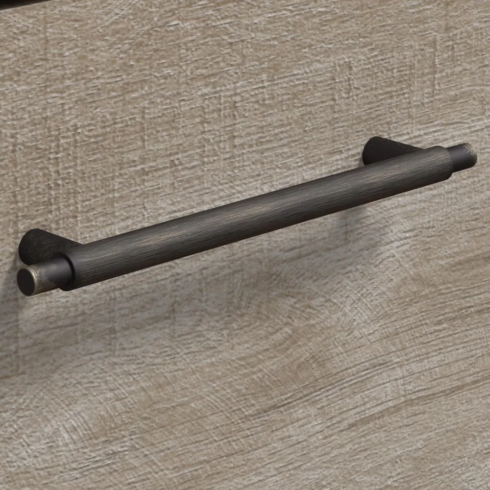 2-Drawer Rolling File Cabinet with Wheels, Mobile Storage Cart for Home Office in Washed Gray