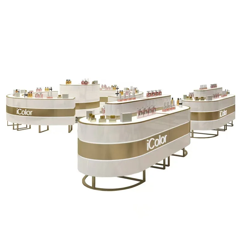 

Custom.Arc-Shaped Tempered Glass and MDF Display Cabinet