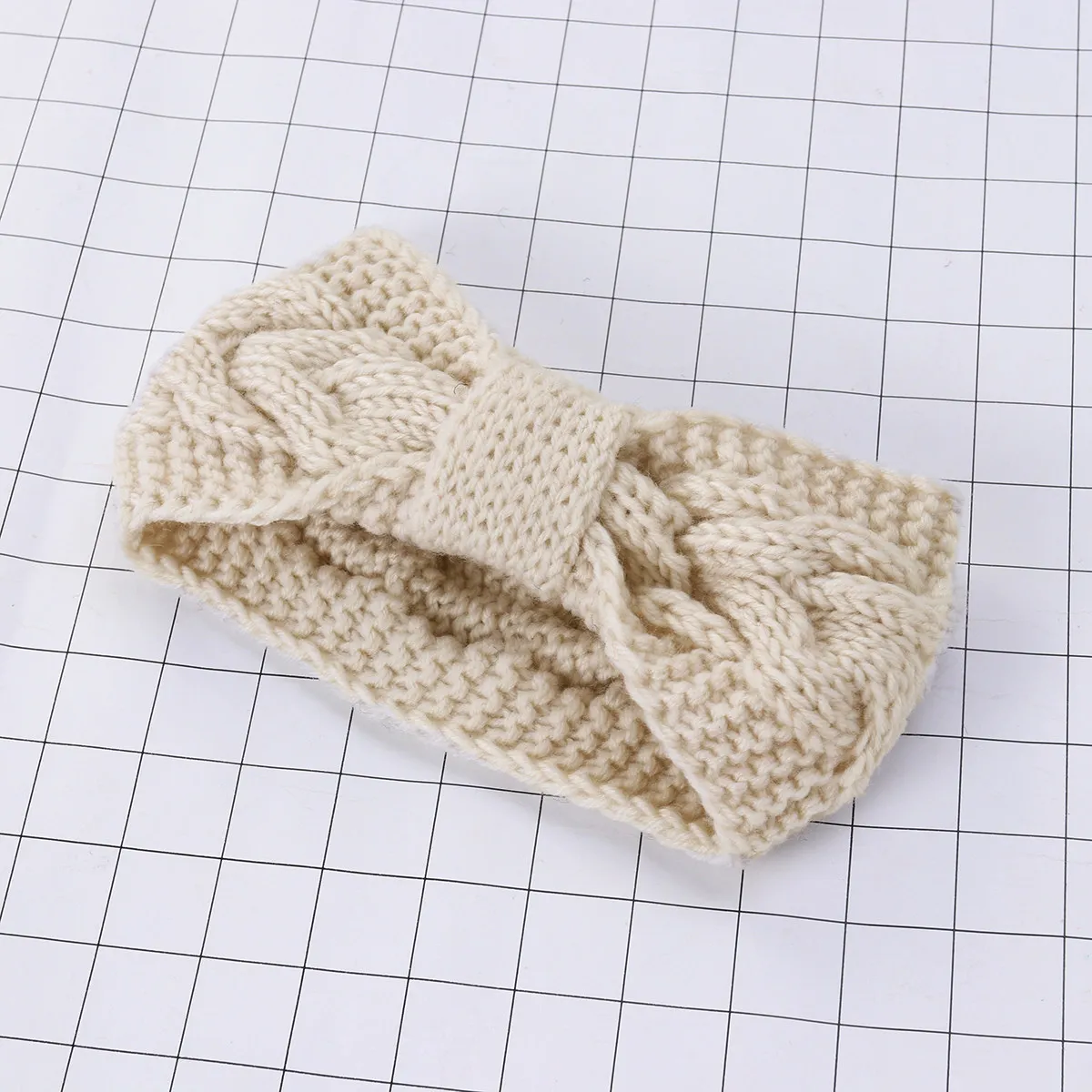 Crochet Headband Turban Warm Bulky Knitted Ear Warmer Crocheted Knot Headwrap Bohemia Hairband for Women Teen Adult