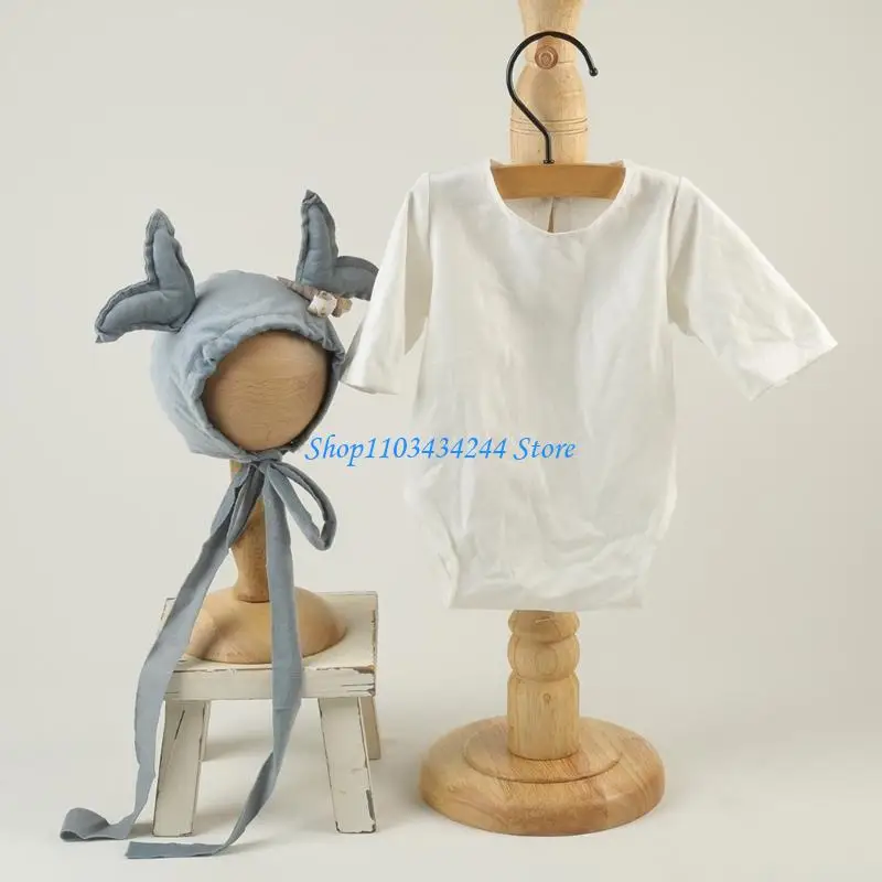 Cartoon Theme Outfit Hat Set for Baby Photography Photo Props Newborn Photoshooting Accessories Infant Photo Costume
