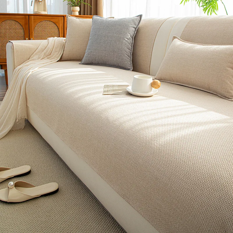 2026 Nieuwe Luxe Antislip Sofa Kussens in Imitatie Katoen Linnen voor Alle Seizoenen met een Hoogwaardig Gevoel - afbeelding 1