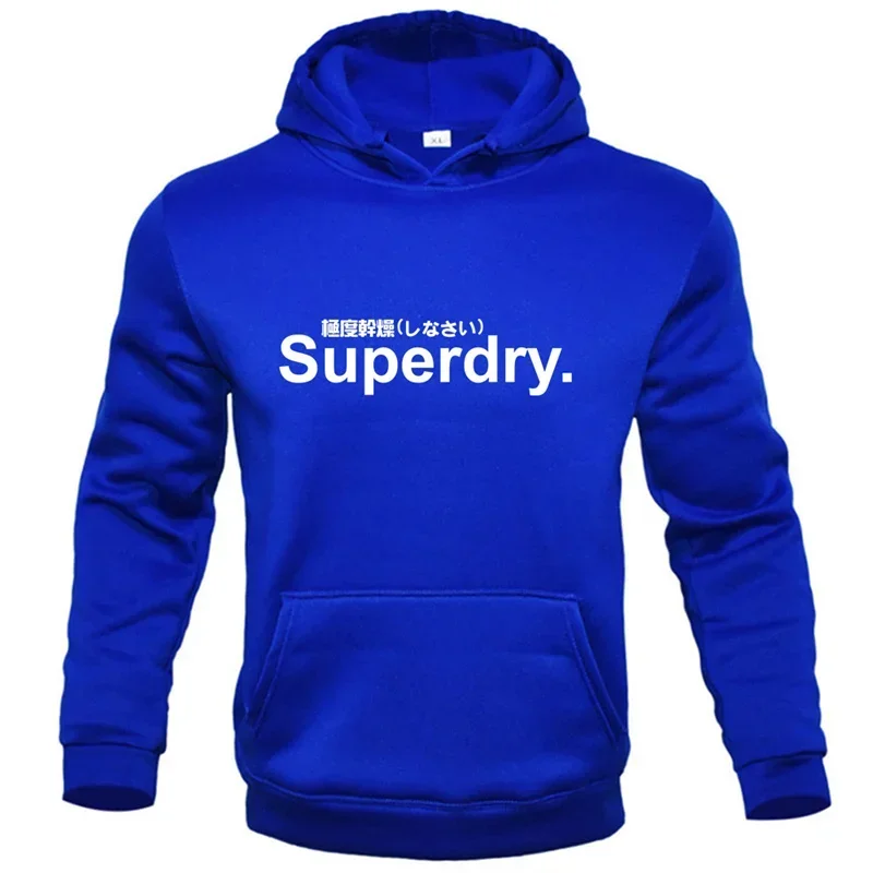 Primavera outono superdry impresso homens mulheres hoodies velo quente moletom masculino moda lã quente moletom