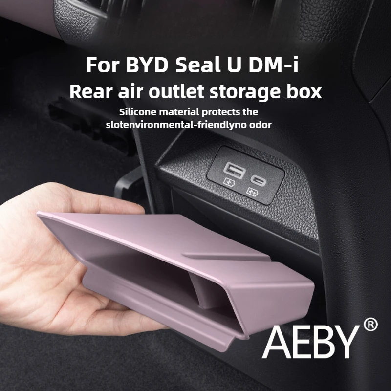 

AEBY For BYD Seal U DM-i 2020-2025 Rear AC Vent Storage Box, Center Console Organizer Tray, Anti-Dust Car Interior Accessories