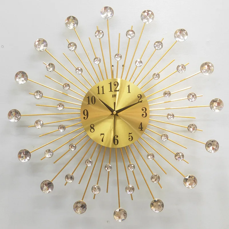 Creative wrought iron metal wall clock living room home decoration quartz clock amazon cross-border foreign trade