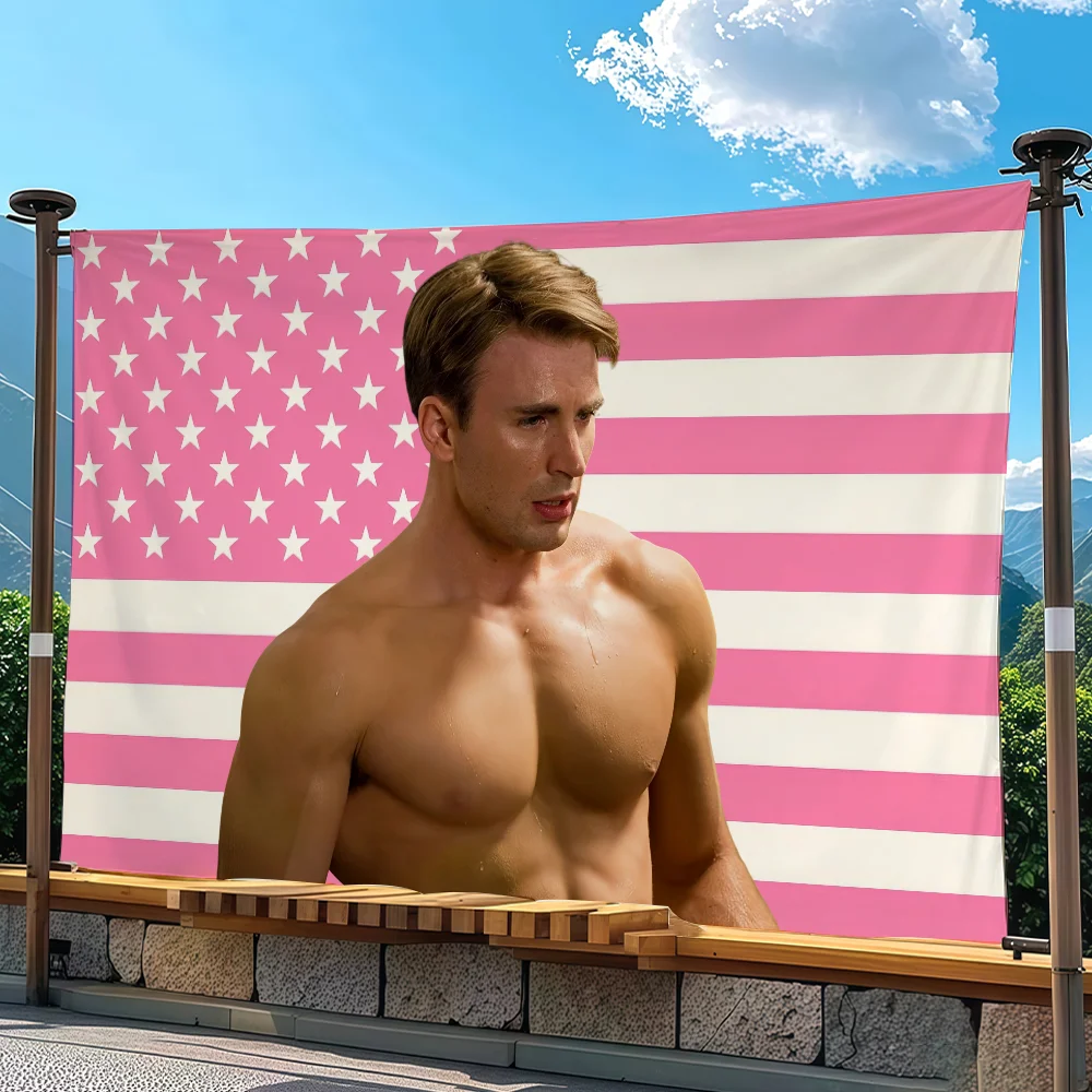 Actor C-Chris E-Evans flag Advertising Banner for Camping Decoration Outdoor & Garage Wall Hanging Decorations