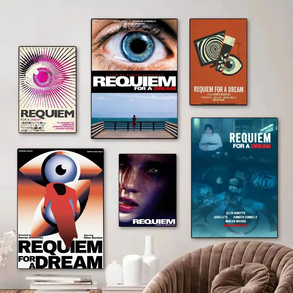 Movie Requiem for a Dream  DIY Sticky Poster Vintage Room Ba