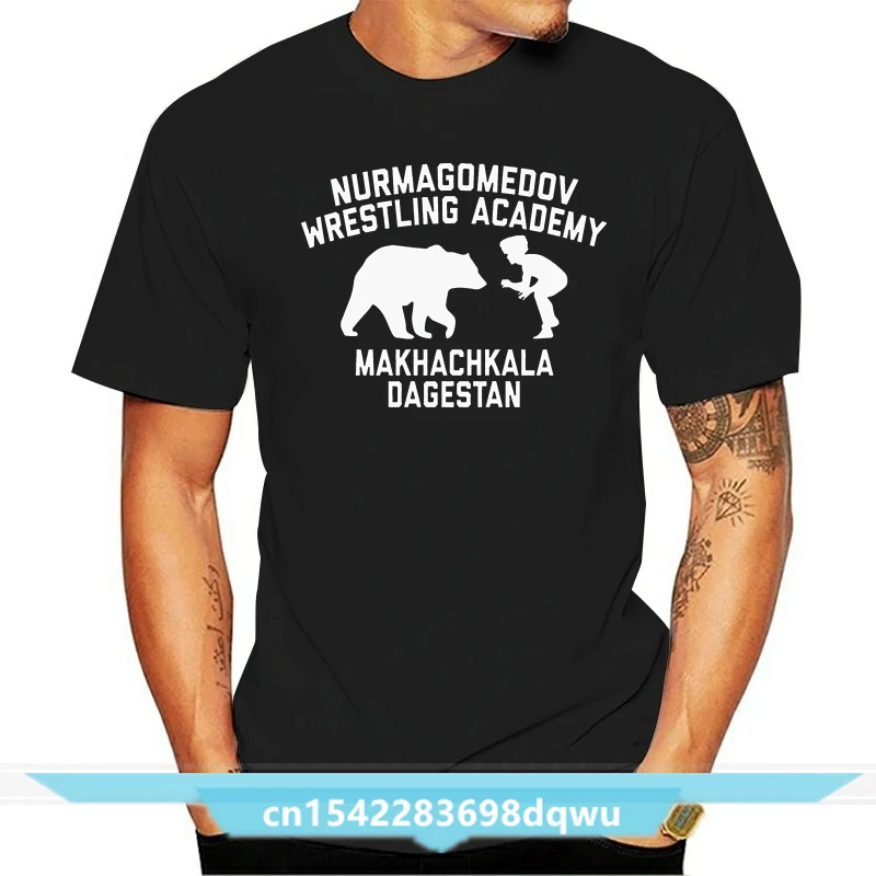 Dagestan School Of Bear  T-Shirt Khabib Tee Men Black For Youth Middle-Age The Old Tee Shirt