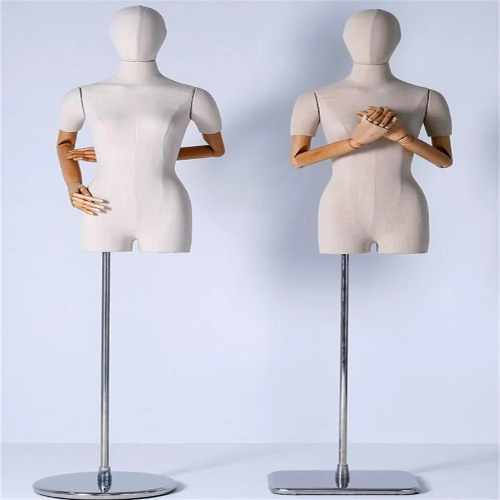 Color Sewing Hand Mannequin for Women, Female Dress Form, Clavicular Wood Jewelry, Flexible, Adjustable Rack, 12 Colors, C044