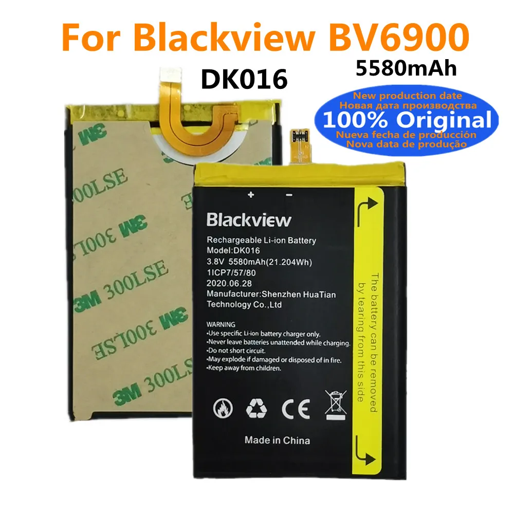 

High Quality 5580mAh DK016 100% Original Battery For Blackview BV6900 Battery Batteria In Stock + Tracking Number