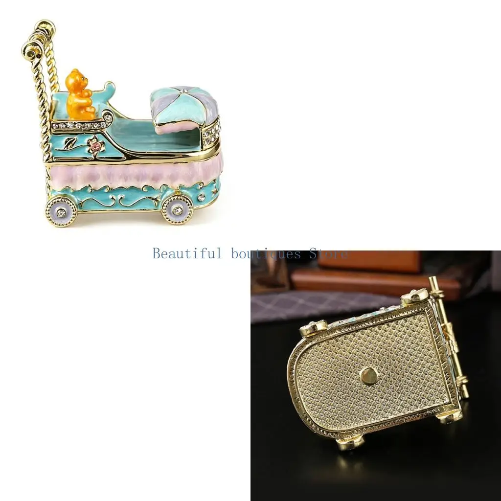 u4lf-ornamental-display-box-for-small-jewelry-enamel-stroller-shape-with-bear-accent-for-vanity-living-room-shelf-and-counter