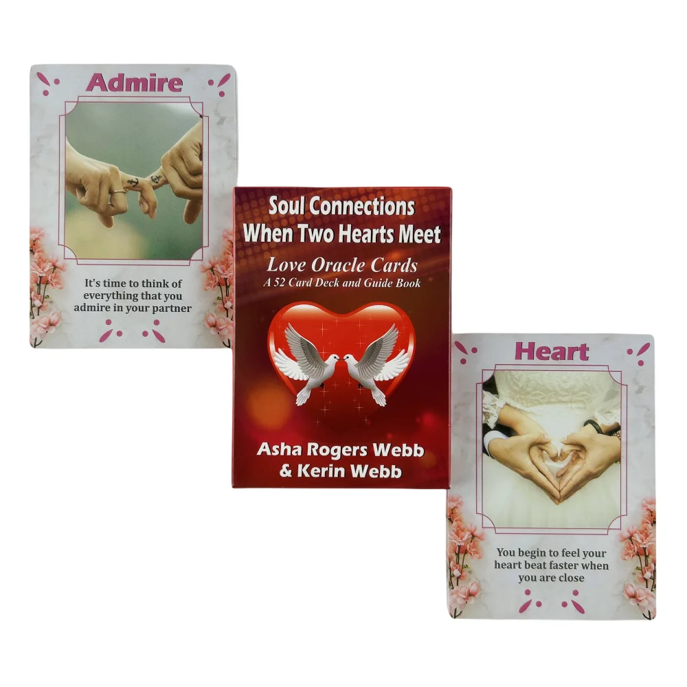 When Two Hearts Meet Love Oracle Cards Game Fortune-telling Tarot Divination Edition Creativity Messages Board Deck