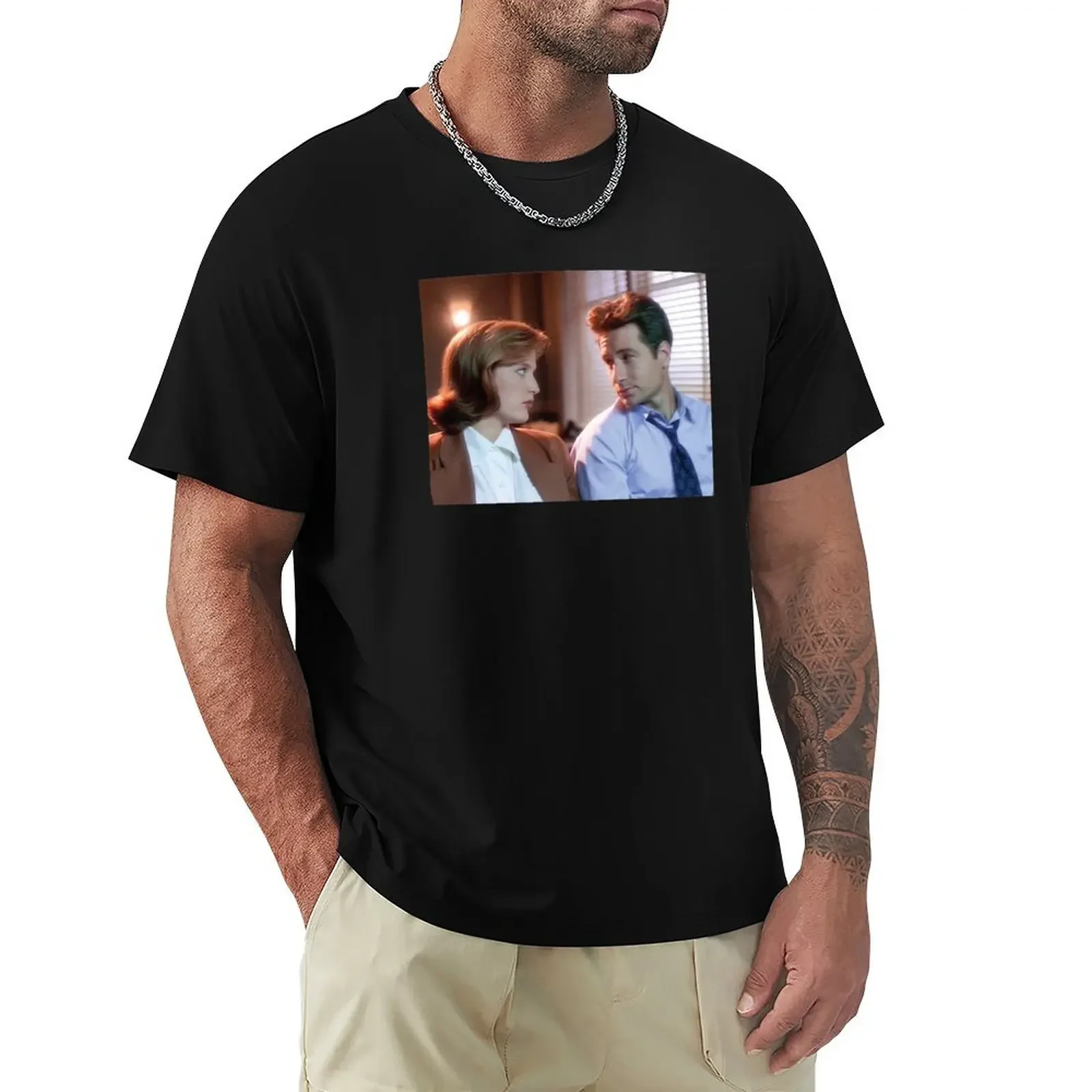 

Mulder and Scully T-Shirt tops street wear vintage t shirt men