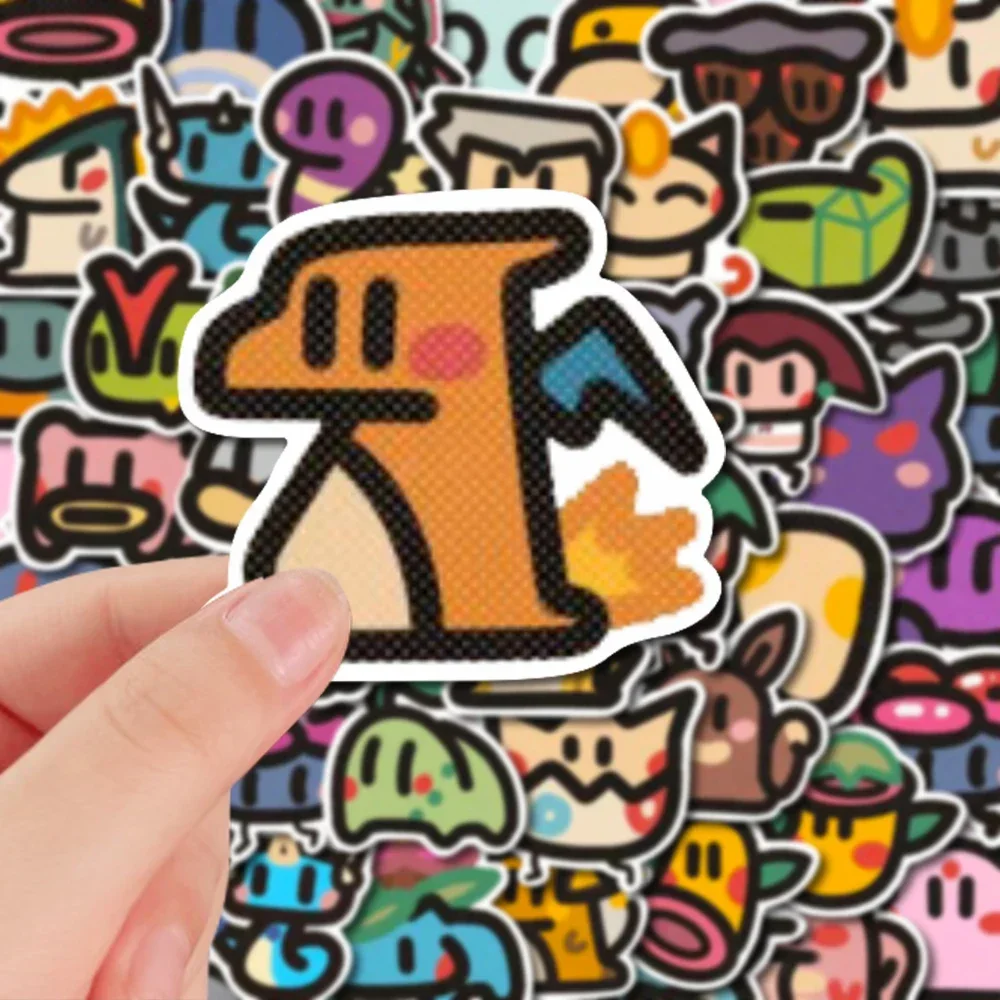 100pcs Kawaii Anime Pokemon Stickers Cute Pikachu Eevee Cartoon Decals Laptop Phone Scrapbook Classic Kids Sticker Toy