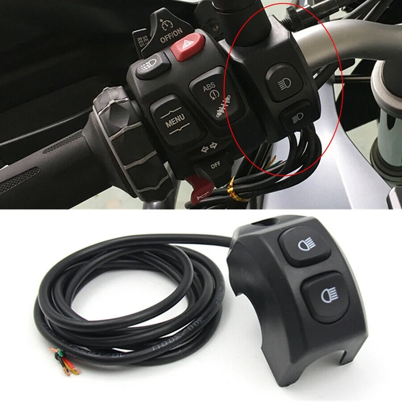 

Motorcycle High Low Beam Light Switch ABS Button For-BMW R1200GS R1250GS F850GS F750GS ADV Adventure