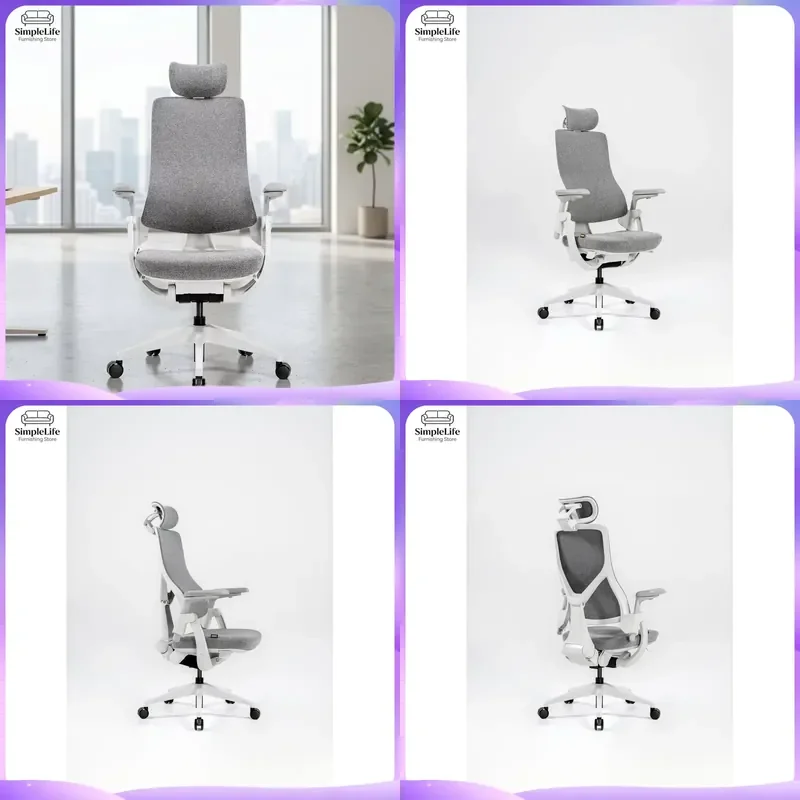 Ergonomic Office Chair High Back Mesh Executive Chair with Dynamic Tracking Backrest 3D Adjustable Armrests 4D Headrest