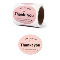 120Pcs Simple Oval Thank You Seal Sticker Cake Bakery Baking Gift Stickers for Homemade Packaging Decoration Label