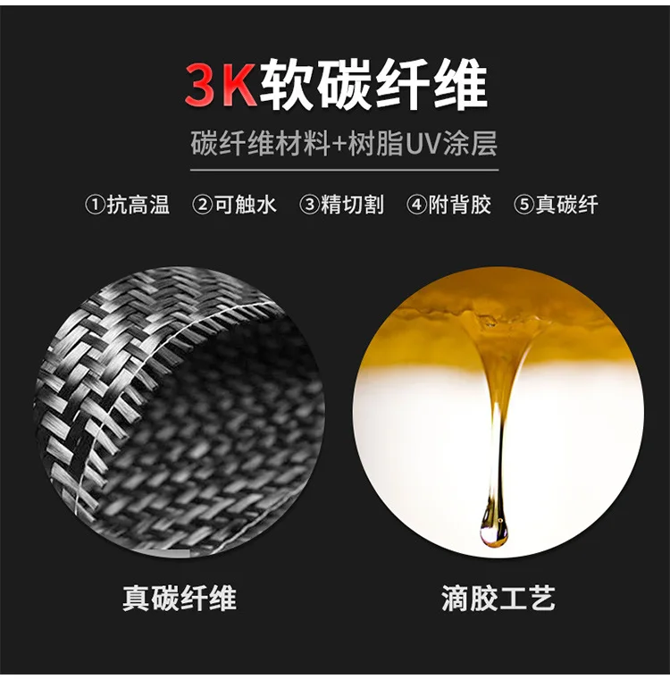 Steering wheel logo center sticker cover, suitable for Porsche MACAN 2014-2021 Macan carbon fiber decorative sticker 5