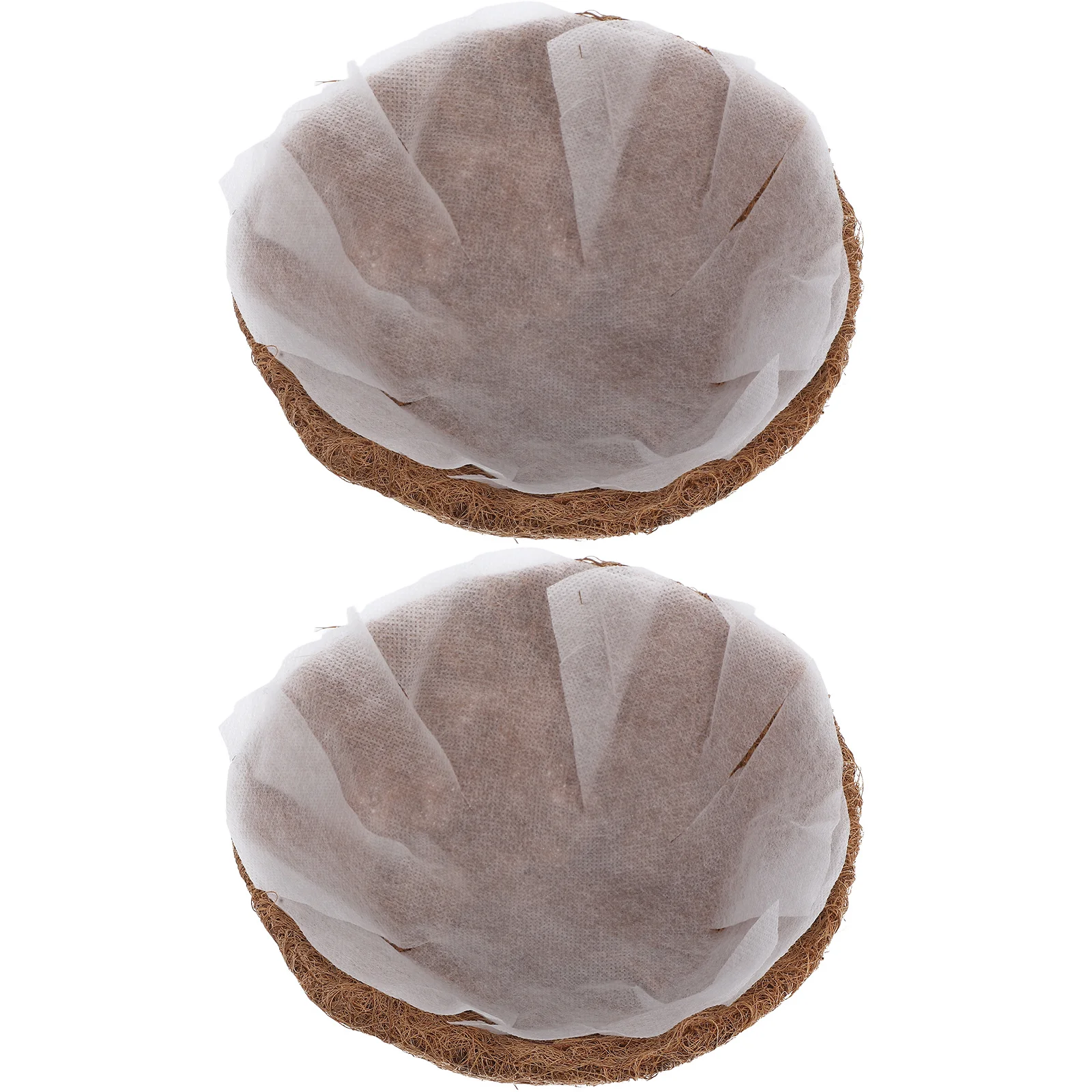 

2Sets Flower Planter Liners Natural Coconut Coir for Hanging Baskets Indoor Outdoor Plants Breathable Vegetable Garden Container