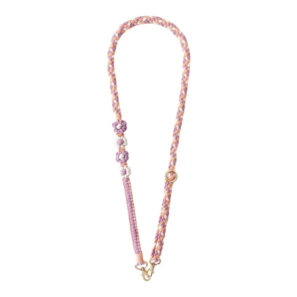

Long-style Bohemian Mobile Phone Lanyard Flower Shape Boho Cell Phone Lanyard Strap Anti-lost Daisy Crossbody Neck Lanyard