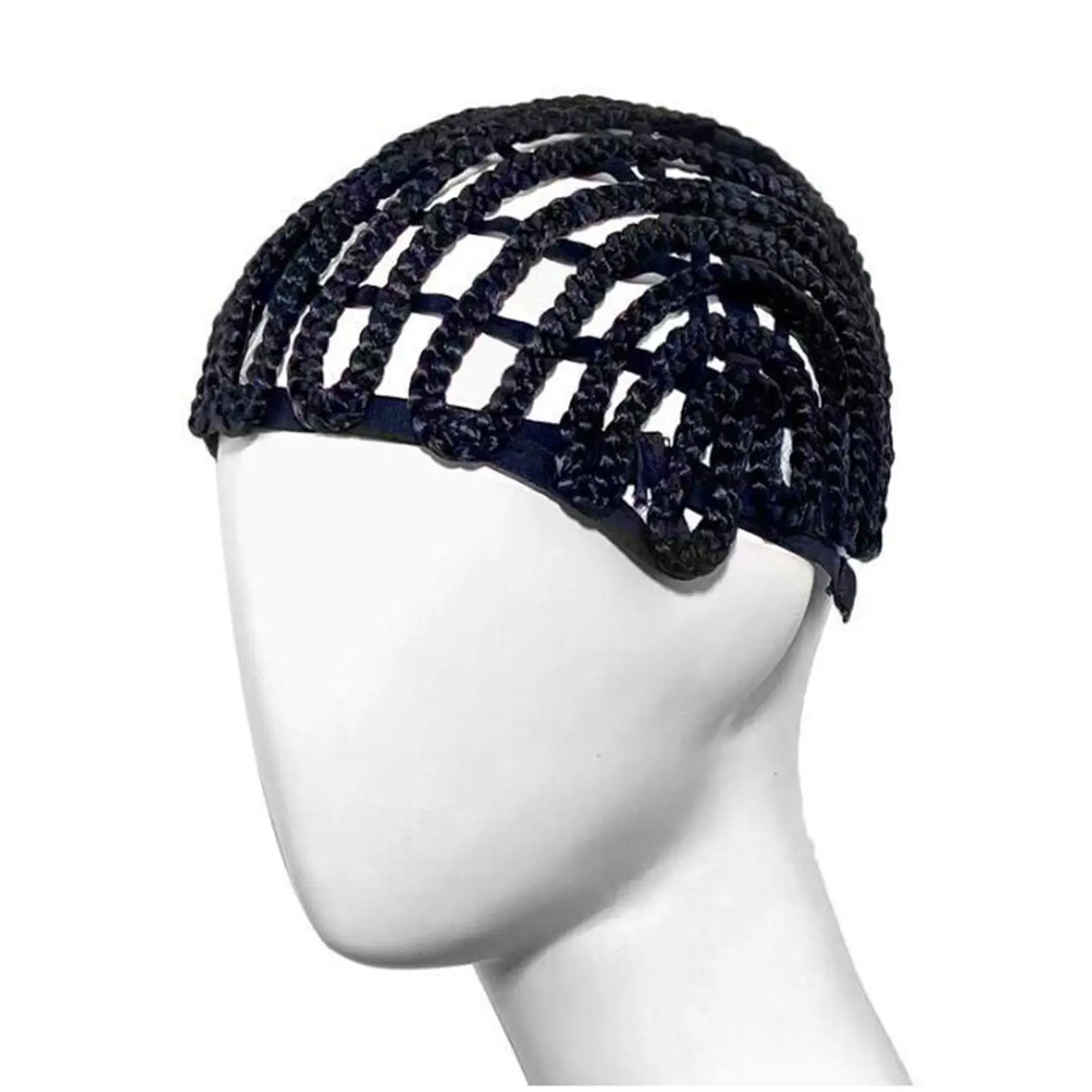 Bonnet de perruque tressé noir avec bretelles réglables, bonnet de tissage élastique pour tresses au crochet, perruque synthétique exécutive