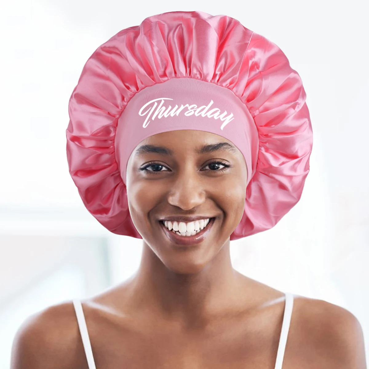 1 x weiche, atmungsaktive Schlafmütze zum Schutz vor Haaren – einlagige Unisex-Twist-Mütze – Detail 12