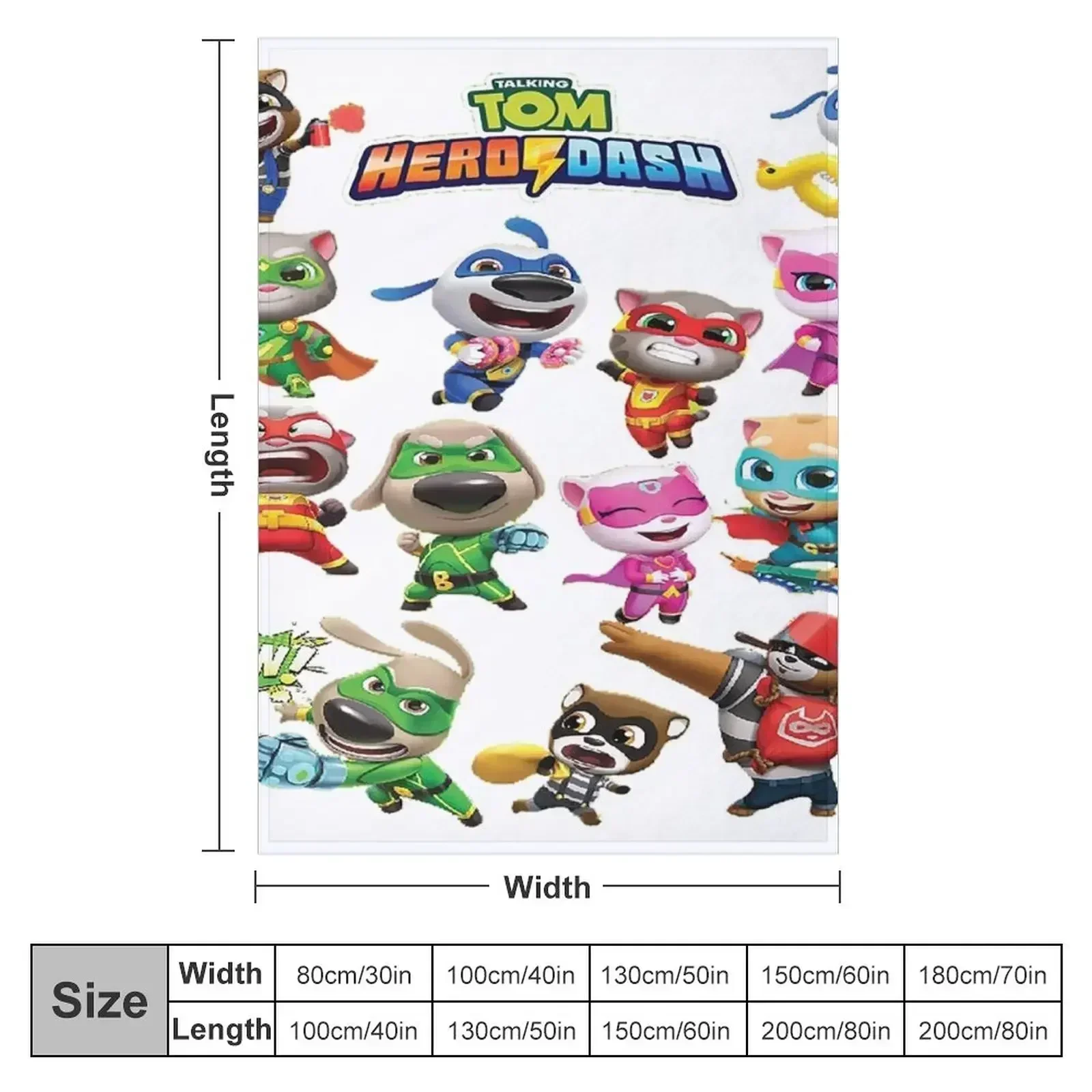 Talking Tom Heroes Throw Blanket Giant Sofa anime Thermals For Travel Tourist Decoratives Sofa Quilt Blankets