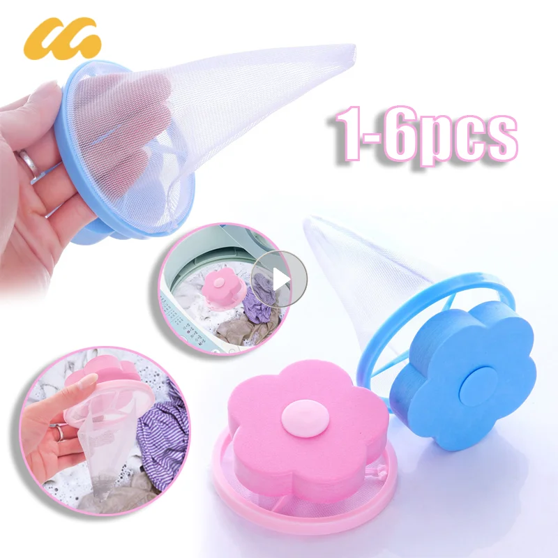 Cleaning Balls Reusable Floating Pet Fur Lint Hair Removal Catcher Mesh Dirty Collection Pouch Washing Machine Hair Filter Pouch