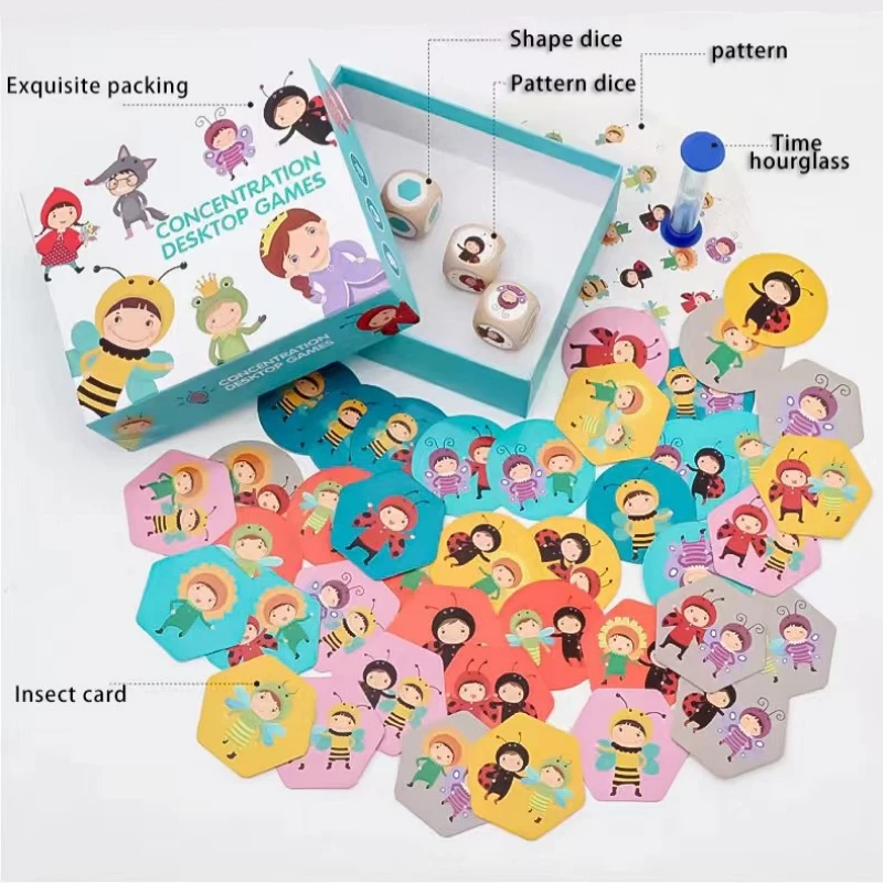 TongYueFun Login Educational Board Games Children Matching Toys Character Pattern Color Memory Concentration Training Kids Gift